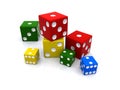 Colored dice Royalty Free Stock Photo