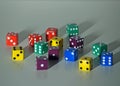 Colored Dice Royalty Free Stock Photo