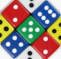 Colored Dice Royalty Free Stock Photo