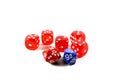 Colored dices Royalty Free Stock Photo