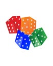 Colored Dices Royalty Free Stock Photo