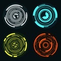 Colored digital circle set Royalty Free Stock Photo