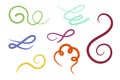 Colored doodles. Set of vector textures Royalty Free Stock Photo