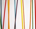 Colored Dowels Frozen Against White Royalty Free Stock Photo