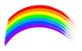 Colored drawn rainbow -