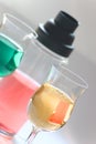 Colored drinks - cocktail set Royalty Free Stock Photo
