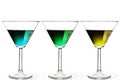 Colored drinks Royalty Free Stock Photo