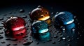 colored drops of water generative AI