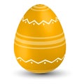 Colored Easter Egg. 3d easter egg, spring holiday traditional symbol Royalty Free Stock Photo