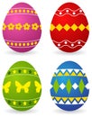 Colored easter eggs