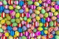 Colored Easter Eggs background, 3D rendering Royalty Free Stock Photo