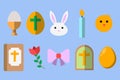 Colored easter eggs or color ostern egg icons