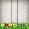 Colored Easter Eggs Grass Royalty Free Stock Photo