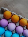 Colored Easter eggs. holiday of the resurrection of Christ. multi-colored eggs. Spring Royalty Free Stock Photo