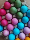 Colored Easter eggs. holiday of the resurrection of Christ. multi-colored eggs. Spring Royalty Free Stock Photo