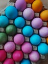 Colored Easter eggs. holiday of the resurrection of Christ. multi-colored eggs. Spring Royalty Free Stock Photo