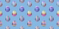 Colored easter eggs seamless pattern background Royalty Free Stock Photo