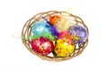 Colored eggs - symbol of celebration of Easter