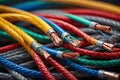 Colored electric cable close-up Royalty Free Stock Photo