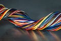 Colored electric cable and wire Royalty Free Stock Photo