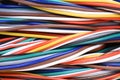 Colored electrical computer network cable Royalty Free Stock Photo