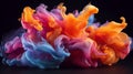 colored energies, multicolored smoke, background