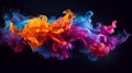 colored energies, multicolored smoke, background