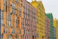 Colored facades of modern multistory apartment buildings Royalty Free Stock Photo