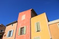 Colored facades in Roussillion Royalty Free Stock Photo
