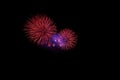 Colored firework background with free space for text. Royalty Free Stock Photo