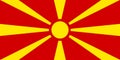 Colored flag of Macedonia Royalty Free Stock Photo