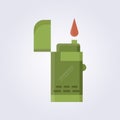 colored flat icon lighter vector logo design Royalty Free Stock Photo