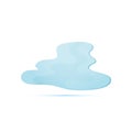 Colored flat icon, vector design with shadow. Puddle of water.