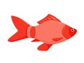 A colored flat vector icon of a fish