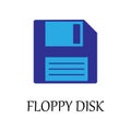 colored floppy disc icon. Element of web icon for mobile concept and web apps. Detailed colored floppy disc icon can be used for Royalty Free Stock Photo