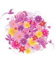 Colored floral background