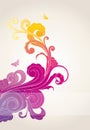 Colored floral background