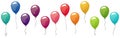 colored flying balloons collection Royalty Free Stock Photo