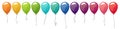 colored flying balloons collection Royalty Free Stock Photo