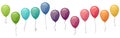 colored flying balloons collection Royalty Free Stock Photo