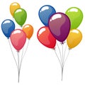 colored flying party balloons collection Royalty Free Stock Photo