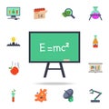 colored formula on the board icon. Detailed set of colored science icons. Premium graphic design. One of the collection icons for