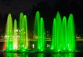 Colored fountain in night park in summer Royalty Free Stock Photo