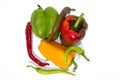 Colored Fresh paprika and hot pepper Royalty Free Stock Photo