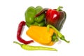 Colored Fresh paprika and hot pepper Royalty Free Stock Photo