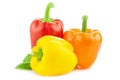 Colored Fresh Peppers / Paprika / Isolated Royalty Free Stock Photo