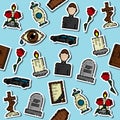Colored funeral pattern Royalty Free Stock Photo
