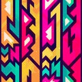 Colored futurist seamless pattern.