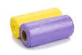 Colored garbage bags roll Royalty Free Stock Photo