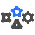 Colored gear. Gear icon illustration for design Royalty Free Stock Photo